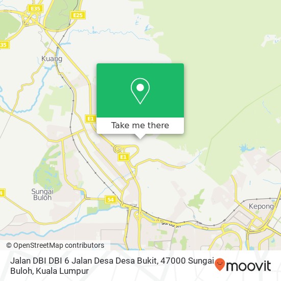 Peta Jalan DBI DBI 6 Jalan Desa Desa Bukit, 47000 Sungai Buloh