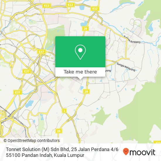 Peta Tonnet Solution (M) Sdn Bhd, 25 Jalan Perdana 4 / 6 55100 Pandan Indah