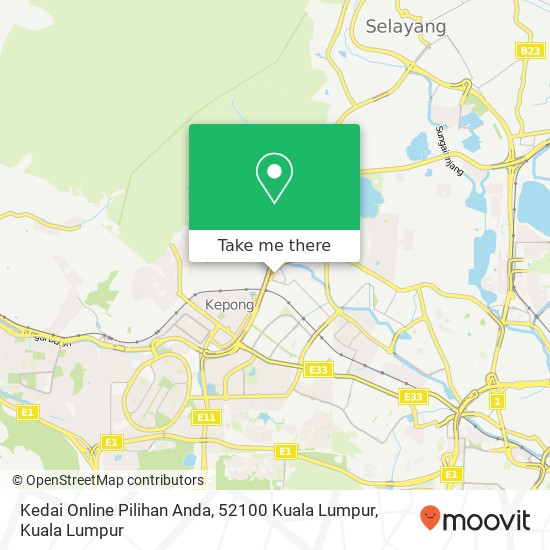 Kedai Online Pilihan Anda, 52100 Kuala Lumpur map