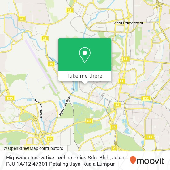 Peta Highways Innovative Technologies Sdn. Bhd., Jalan PJU 1A / 12 47301 Petaling Jaya