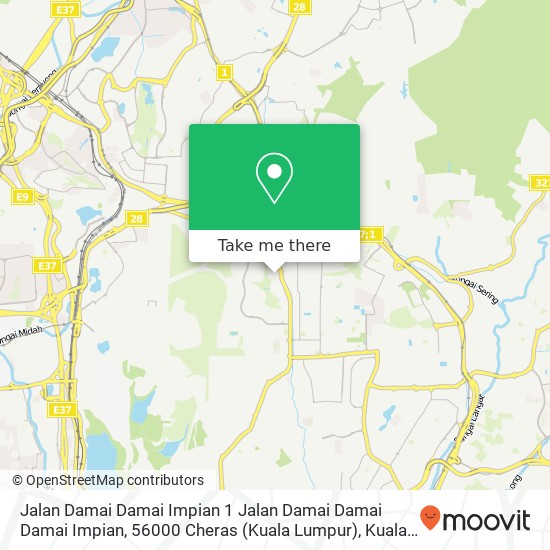 Jalan Damai Damai Impian 1 Jalan Damai Damai Damai Impian, 56000 Cheras (Kuala Lumpur) map