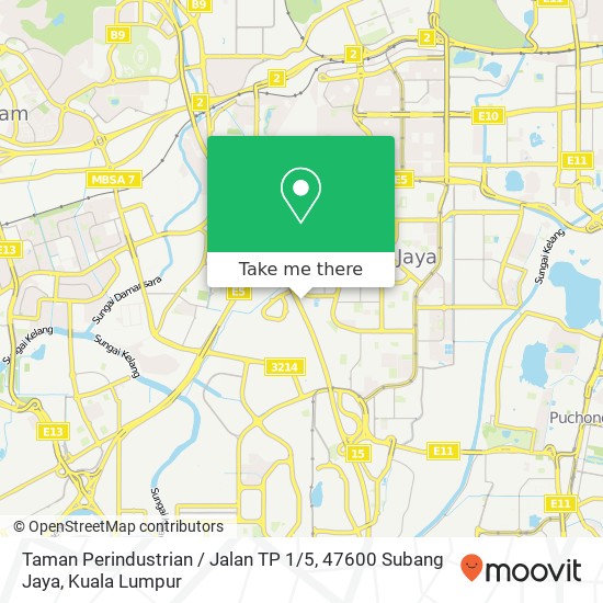 Taman Perindustrian / Jalan TP 1 / 5, 47600 Subang Jaya map