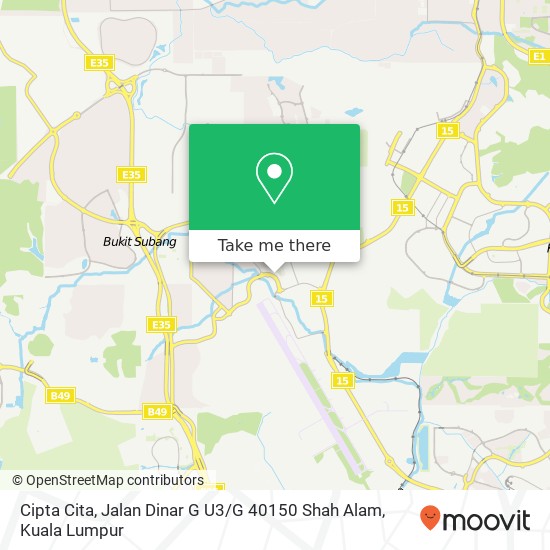 Cipta Cita, Jalan Dinar G U3 / G 40150 Shah Alam map