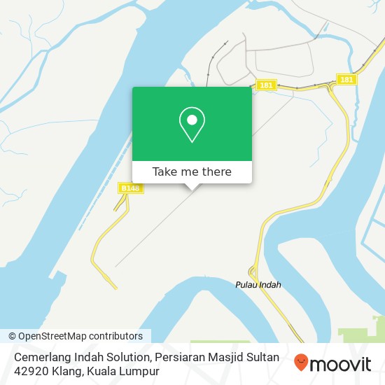 Peta Cemerlang Indah Solution, Persiaran Masjid Sultan 42920 Klang