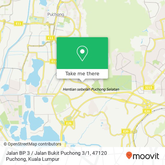 Peta Jalan BP 3 / Jalan Bukit Puchong 3 / 1, 47120 Puchong