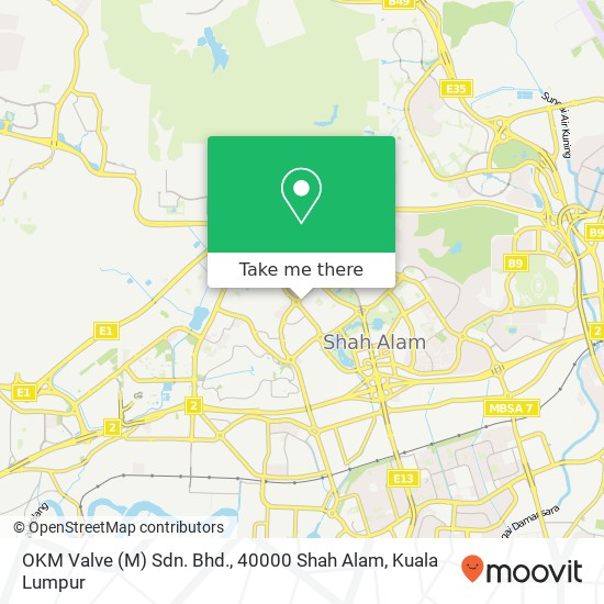 Peta OKM Valve (M) Sdn. Bhd., 40000 Shah Alam