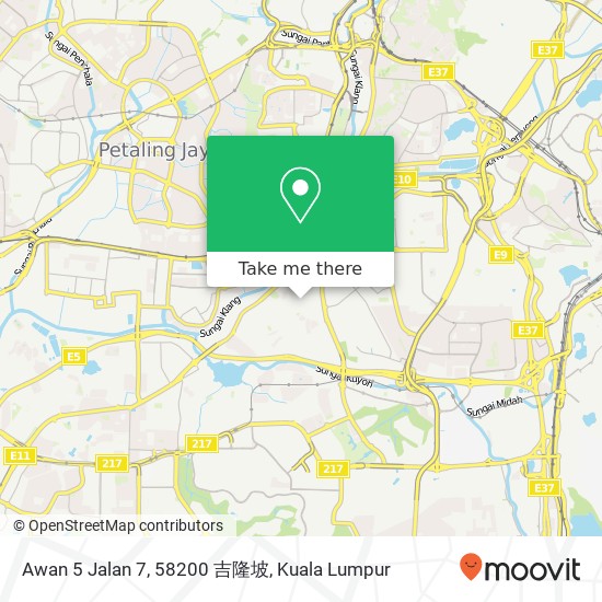 Peta Awan 5 Jalan 7, 58200 吉隆坡