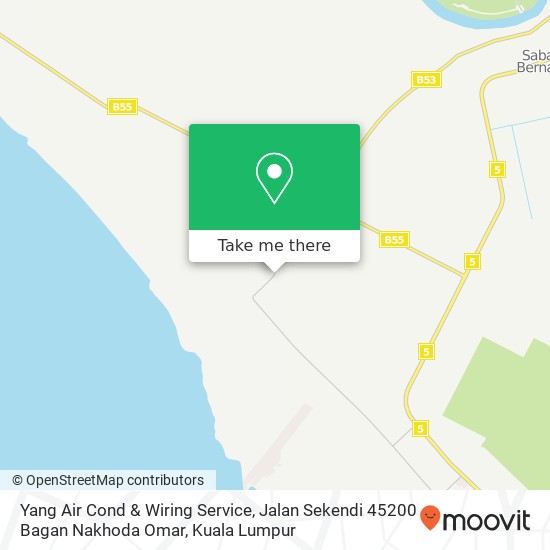 Yang Air Cond & Wiring Service, Jalan Sekendi 45200 Bagan Nakhoda Omar map
