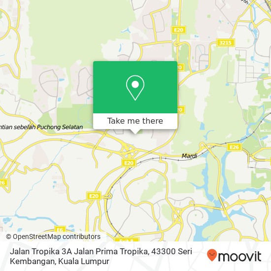 Jalan Tropika 3A Jalan Prima Tropika, 43300 Seri Kembangan map