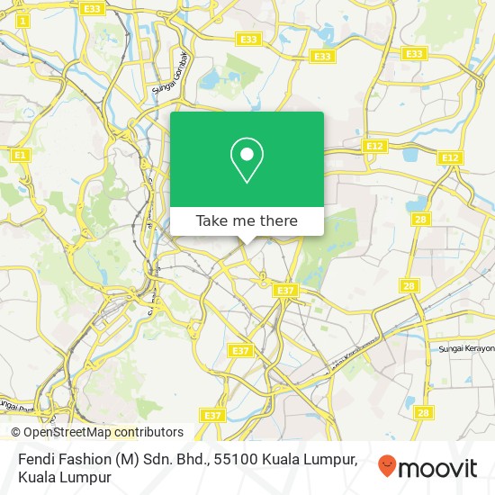 Fendi Fashion (M) Sdn. Bhd., 55100 Kuala Lumpur map