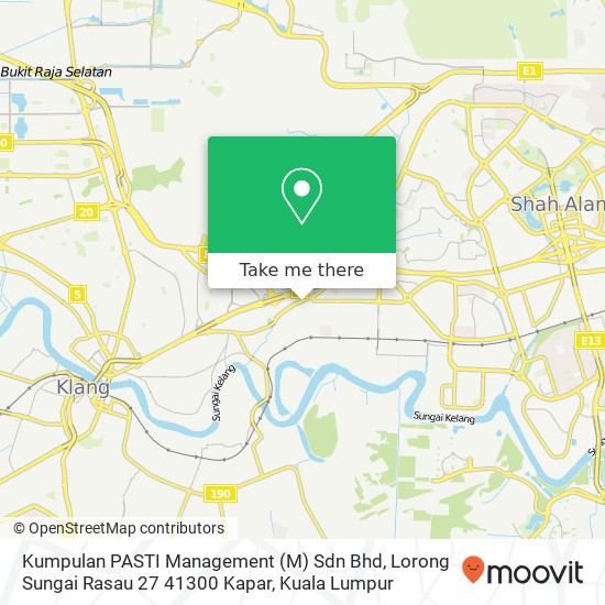 Kumpulan PASTI Management (M) Sdn Bhd, Lorong Sungai Rasau 27 41300 Kapar map