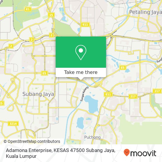 Adamona Enterprise, KESAS 47500 Subang Jaya map