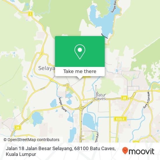 Peta Jalan 18 Jalan Besar Selayang, 68100 Batu Caves