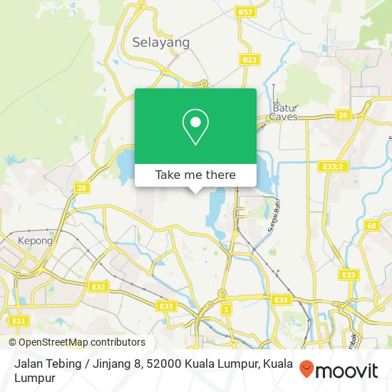 Peta Jalan Tebing / Jinjang 8, 52000 Kuala Lumpur
