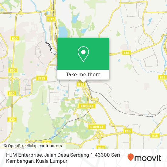 HJM Enterprise, Jalan Desa Serdang 1 43300 Seri Kembangan map