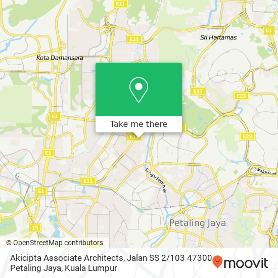 Akicipta Associate Architects, Jalan SS 2 / 103 47300 Petaling Jaya map