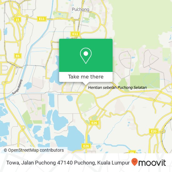 Peta Towa, Jalan Puchong 47140 Puchong