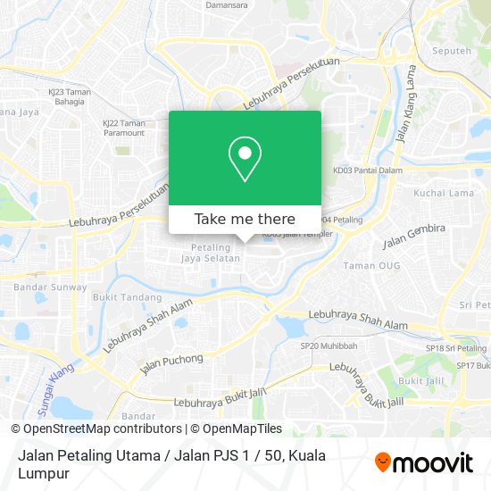 Peta Jalan Petaling Utama / Jalan PJS 1 / 50