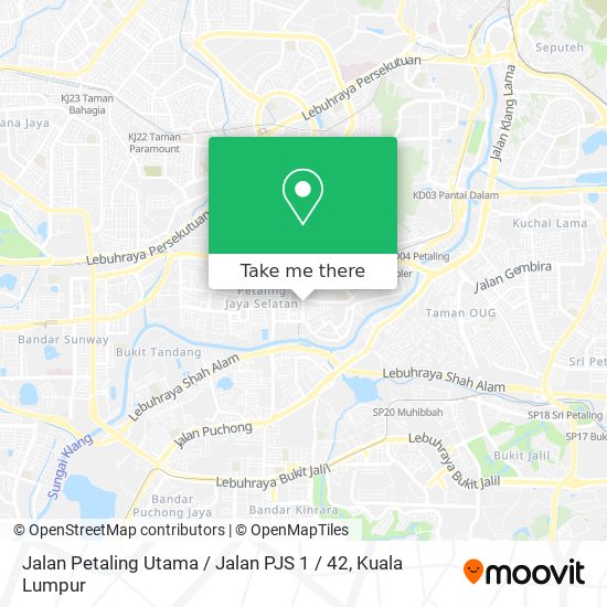 Peta Jalan Petaling Utama / Jalan PJS 1 / 42