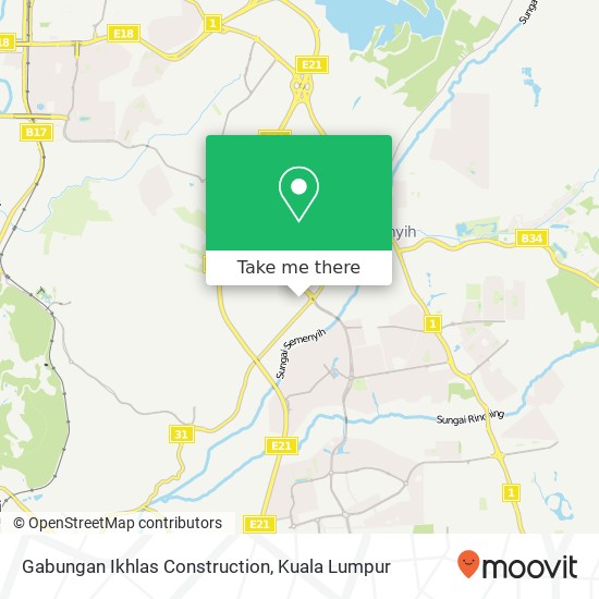 Peta Gabungan Ikhlas Construction, Jalan 2 43500 Semenyih