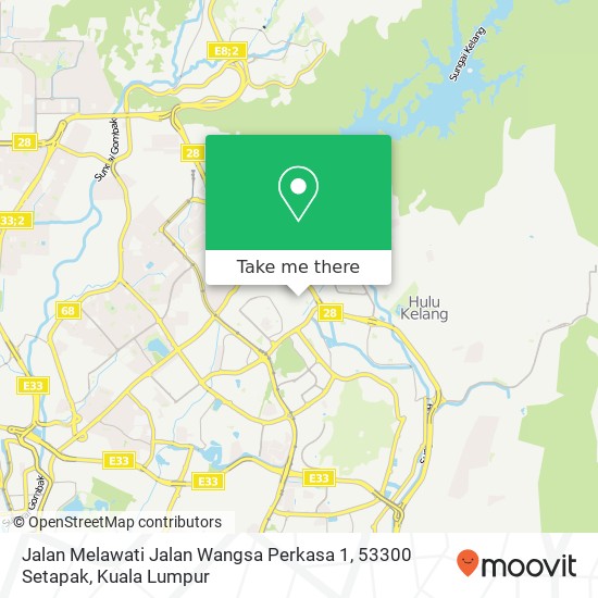 Peta Jalan Melawati Jalan Wangsa Perkasa 1, 53300 Setapak