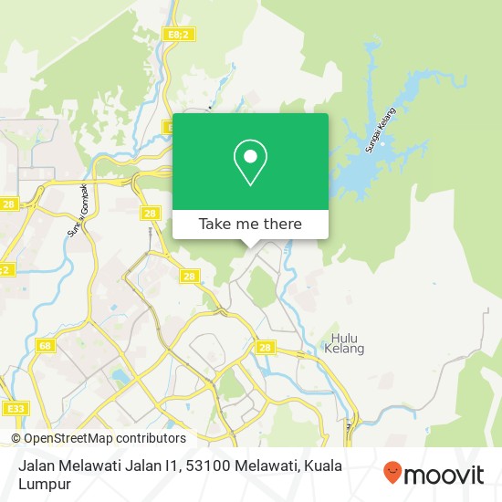 Peta Jalan Melawati Jalan I1, 53100 Melawati