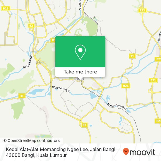 Kedai Alat-Alat Memancing Ngee Lee, Jalan Bangi 43000 Bangi map