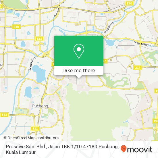 Prossive Sdn. Bhd., Jalan TBK 1 / 10 47180 Puchong map