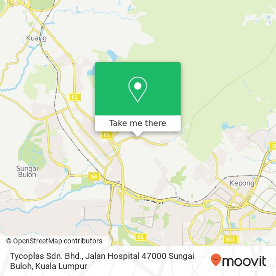 Tycoplas Sdn. Bhd., Jalan Hospital 47000 Sungai Buloh map