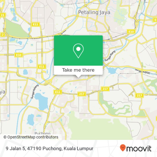 Peta 9 Jalan 5, 47190 Puchong