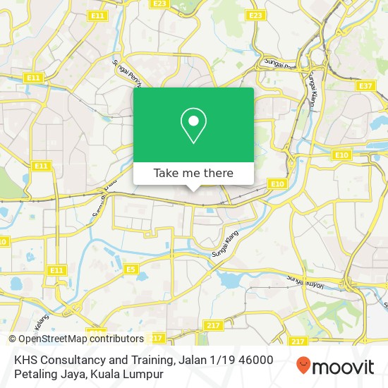 Peta KHS Consultancy and Training, Jalan 1 / 19 46000 Petaling Jaya