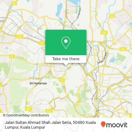 Peta Jalan Sultan Ahmad Shah Jalan Setia, 50480 Kuala Lumpur