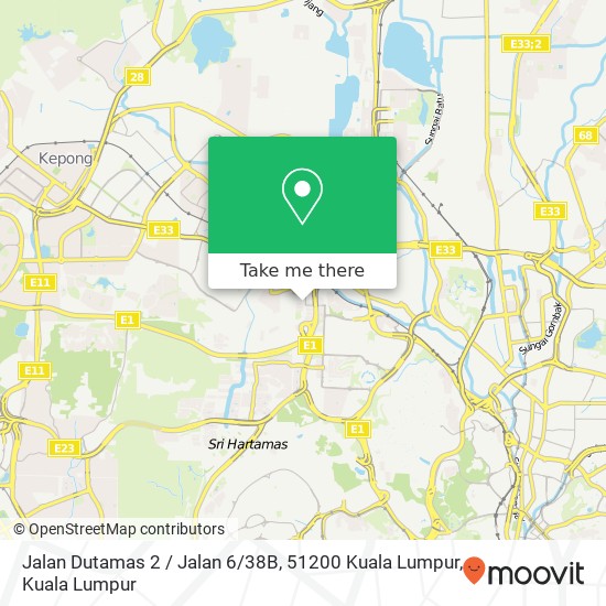 Peta Jalan Dutamas 2 / Jalan 6 / 38B, 51200 Kuala Lumpur