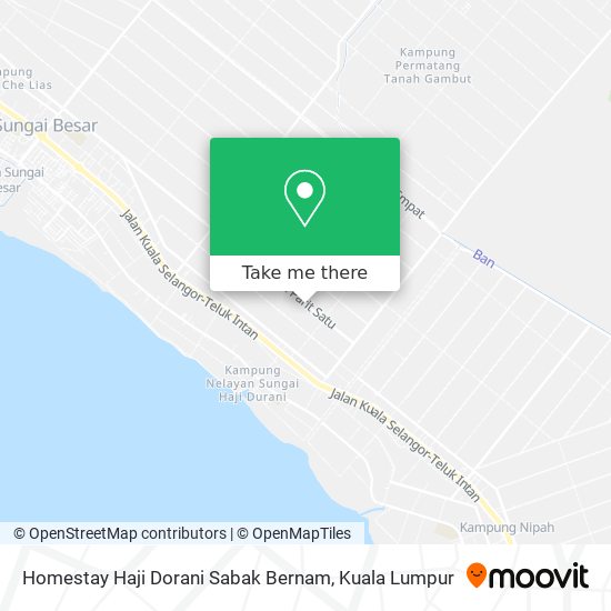 Peta Homestay Haji Dorani Sabak Bernam