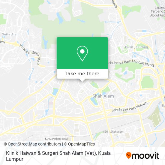 Peta Klinik Haiwan & Surgeri Shah Alam (Vet)