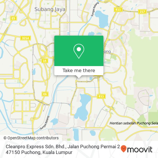Peta Cleanpro Express Sdn. Bhd., Jalan Puchong Permai 2 47150 Puchong