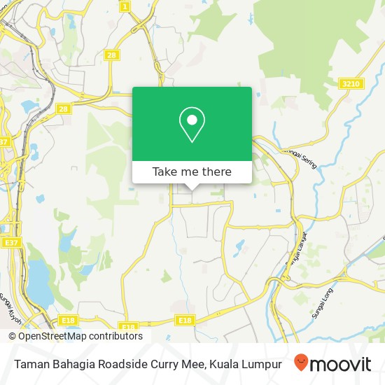 Peta Taman Bahagia Roadside Curry Mee