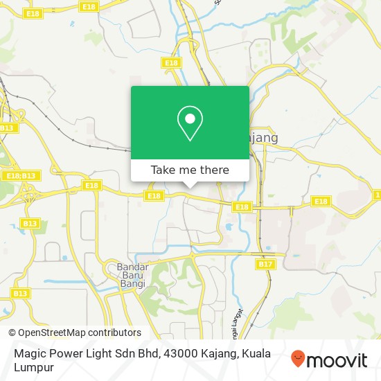 Peta Magic Power Light Sdn Bhd, 43000 Kajang