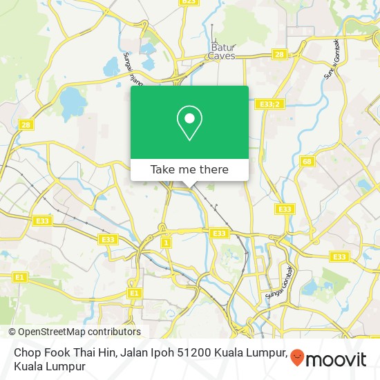 Chop Fook Thai Hin, Jalan Ipoh 51200 Kuala Lumpur map