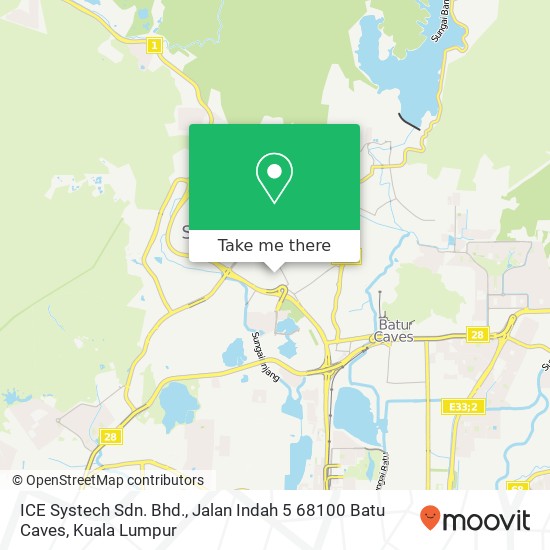 Peta ICE Systech Sdn. Bhd., Jalan Indah 5 68100 Batu Caves