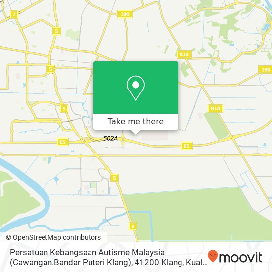 Persatuan Kebangsaan Autisme Malaysia (Cawangan.Bandar Puteri Klang), 41200 Klang map