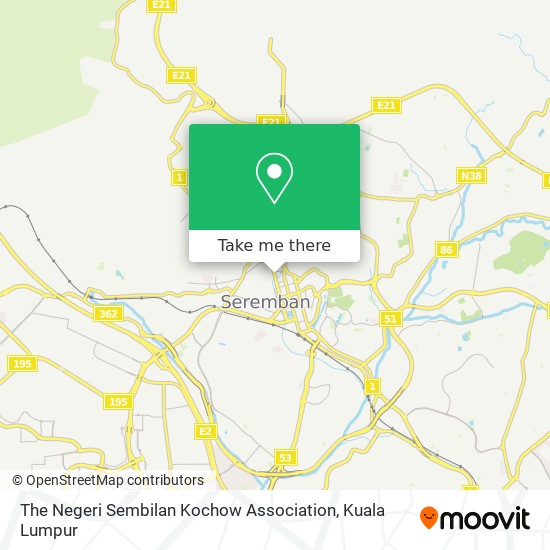 The Negeri Sembilan Kochow Association map