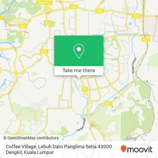 Coffee Village, Lebuh Dato Panglima Setia 43000 Dengkil map