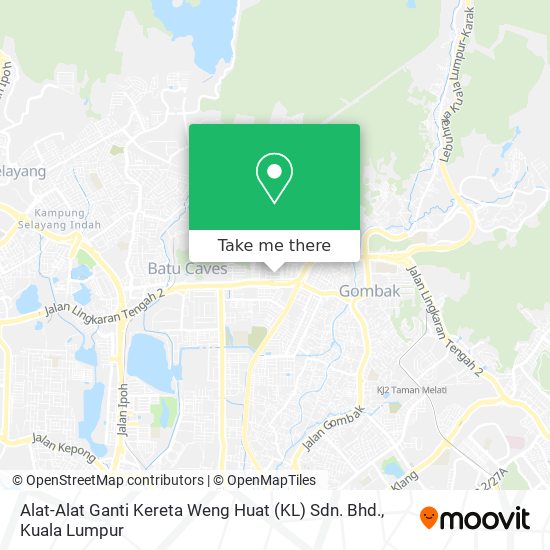 Peta Alat-Alat Ganti Kereta Weng Huat (KL) Sdn. Bhd.