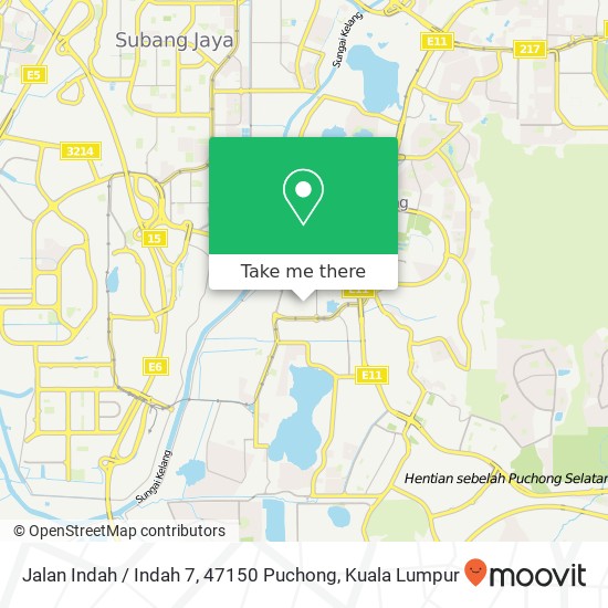 Peta Jalan Indah / Indah 7, 47150 Puchong