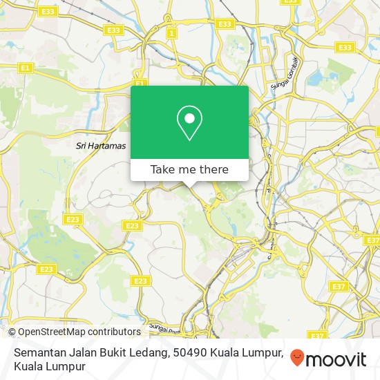 Peta Semantan Jalan Bukit Ledang, 50490 Kuala Lumpur