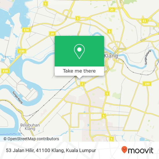 Peta 53 Jalan Hilir, 41100 Klang