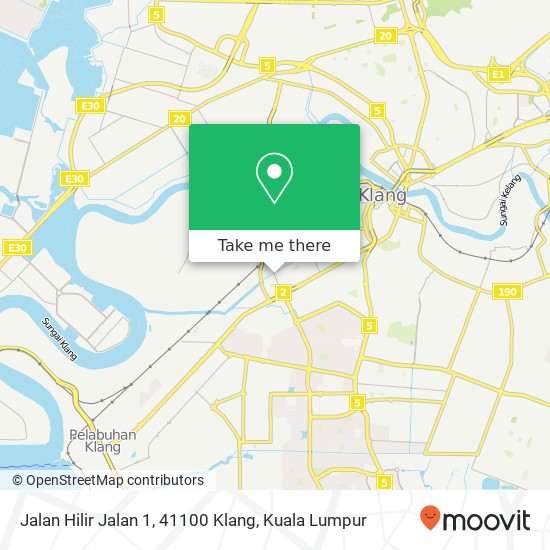 Peta Jalan Hilir Jalan 1, 41100 Klang