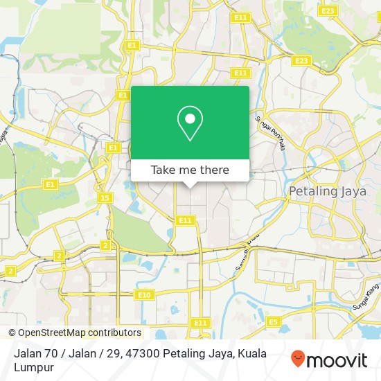 Peta Jalan 70 / Jalan / 29, 47300 Petaling Jaya