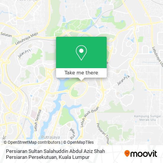 Peta Persiaran Sultan Salahuddin Abdul Aziz Shah Persiaran Persekutuan